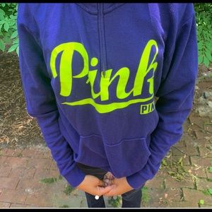 Purple zip up sweater PINK